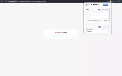 Open Tab Blocker  from Chrome web store to be run with OffiDocs Chromium online
