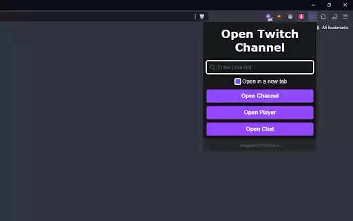 Open Twitch Channel  from Chrome web store to be run with OffiDocs Chromium online