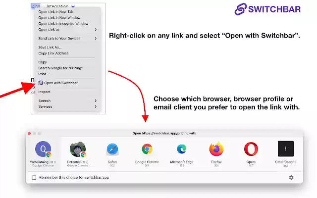 Open with Switchbar  from Chrome web store to be run with OffiDocs Chromium online