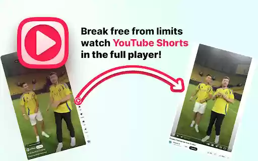 Open YouTube Shorts in Default Player  from Chrome web store to be run with OffiDocs Chromium online