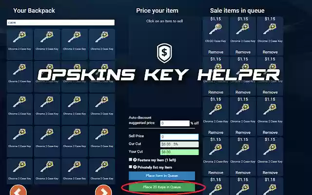 OPSkins Quick Key Seller from Chrome web store to be run with OffiDocs Chromium online OPSkins Quick Key Seller from Chrome web store to be run with OffiDocs Chromium online