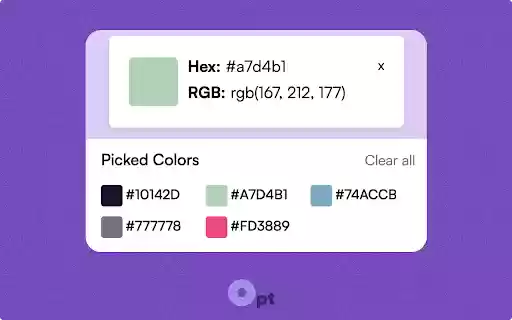 Opt Colour Picker  from Chrome web store to be run with OffiDocs Chromium online
