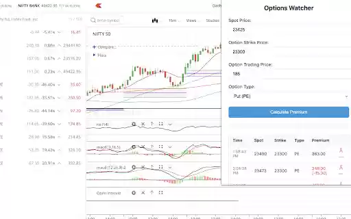 Options Watcher  from Chrome web store to be run with OffiDocs Chromium online