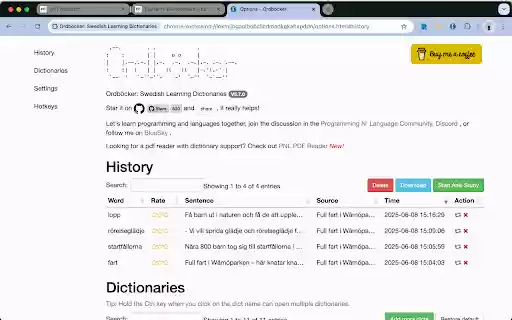 Ordböcker: Swedish Learning Dictionaries  from Chrome web store to be run with OffiDocs Chromium online