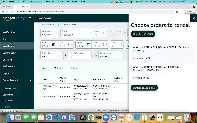 OrderCanceller  from Chrome web store to be run with OffiDocs Chromium online