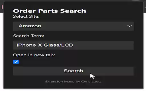 Order Parts  from Chrome web store to be run with OffiDocs Chromium online