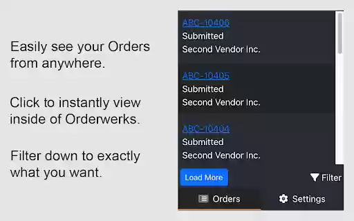 Orderwerks  from Chrome web store to be run with OffiDocs Chromium online