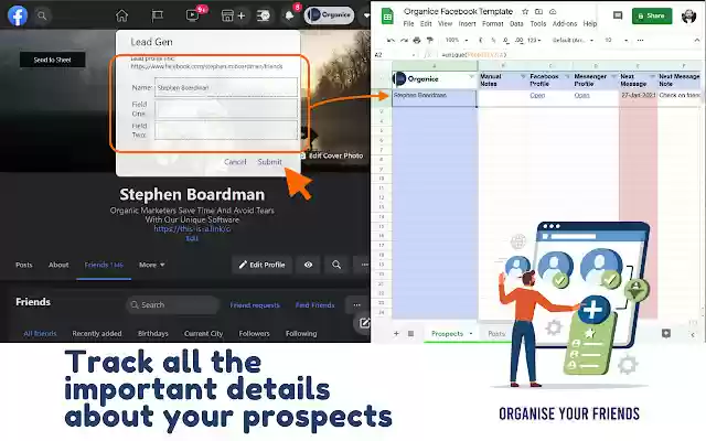 Organice CRM  from Chrome web store to be run with OffiDocs Chromium online