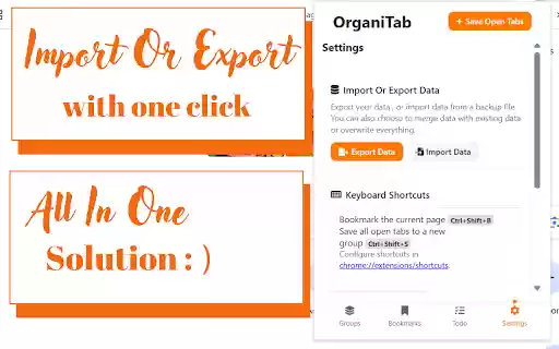 OrganiTab Chrome Tab Manager  Organizer  from Chrome web store to be run with OffiDocs Chromium online