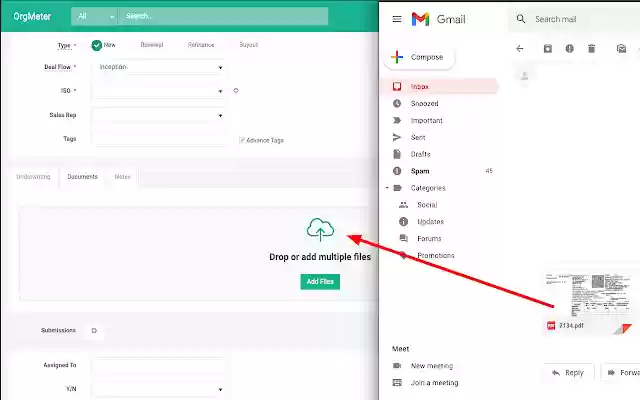 OrgMeter Chrome Extension  from Chrome web store to be run with OffiDocs Chromium online