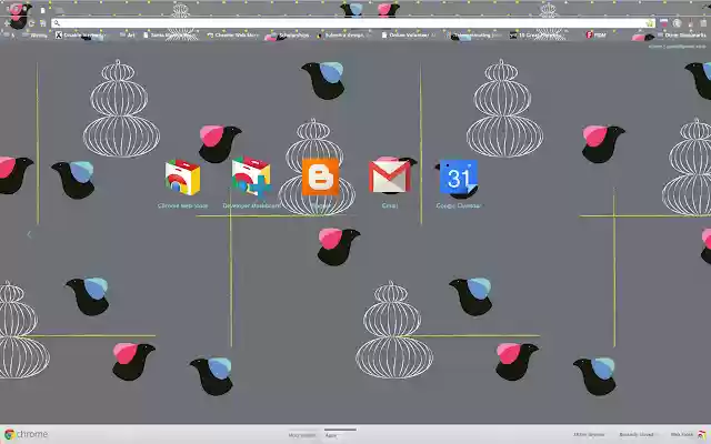Original Gray Birdcage Theme  from Chrome web store to be run with OffiDocs Chromium online