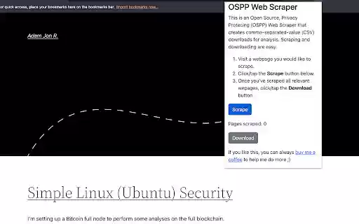 OSPP Web Scraper  from Chrome web store to be run with OffiDocs Chromium online