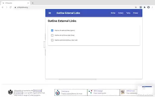 Outline External Links  from Chrome web store to be run with OffiDocs Chromium online