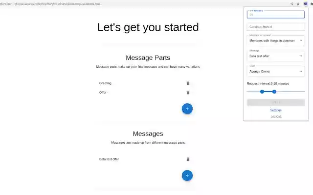 Outreach Helper  from Chrome web store to be run with OffiDocs Chromium online