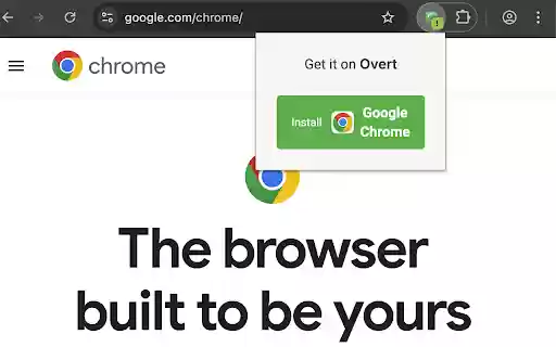 Overt  from Chrome web store to be run with OffiDocs Chromium online