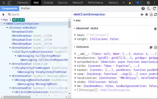 Owl devtools  from Chrome web store to be run with OffiDocs Chromium online