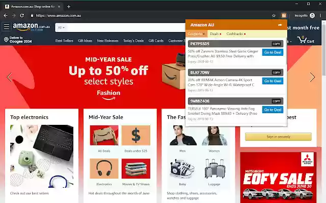 OzBargain  from Chrome web store to be run with OffiDocs Chromium online