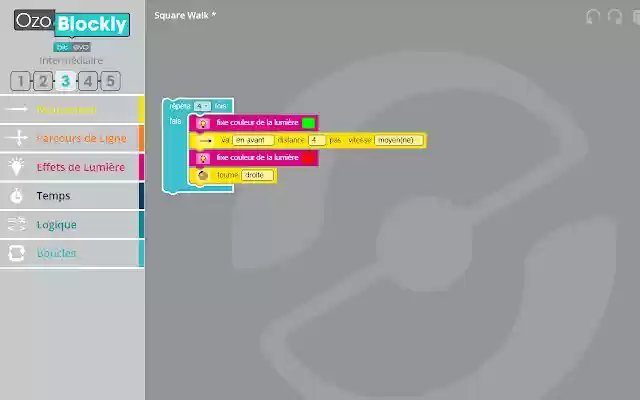 OzoBlockly en Français  from Chrome web store to be run with OffiDocs Chromium online
