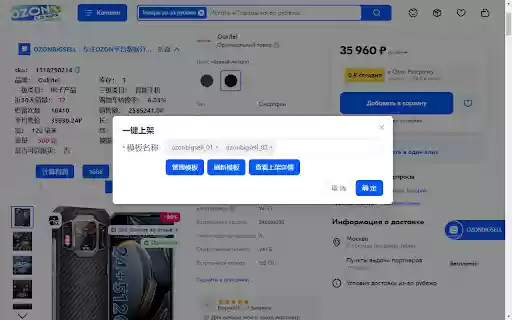 OZONBIGSELL 专注OZON平台数据分析 国内开发OZON插件第一人  from Chrome web store to be run with OffiDocs Chromium online