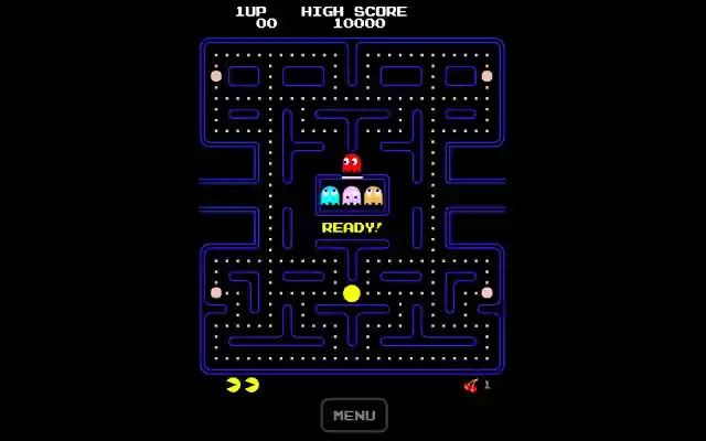 Pacman a pack of 3 pacman heritage games  from Chrome web store to be run with OffiDocs Chromium online