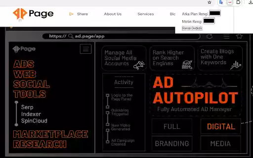 Page Ads App  from Chrome web store to be run with OffiDocs Chromium online