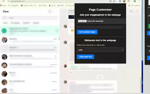 PageCustomizer  from Chrome web store to be run with OffiDocs Chromium online