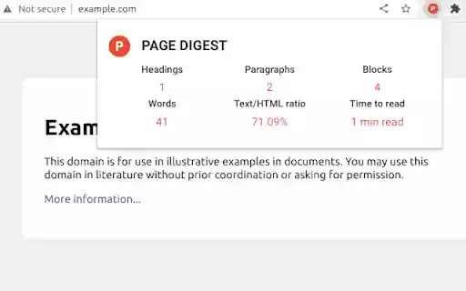 PageDigest  from Chrome web store to be run with OffiDocs Chromium online