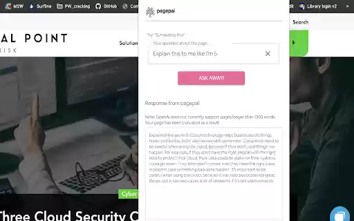 PagePal  from Chrome web store to be run with OffiDocs Chromium online