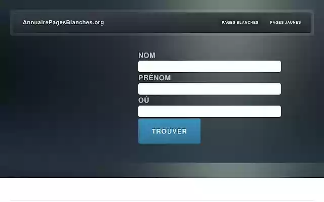 Pages Blanches  from Chrome web store to be run with OffiDocs Chromium online