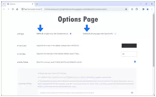 Page Summarizer (Using AI)  from Chrome web store to be run with OffiDocs Chromium online