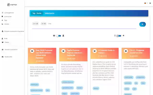 pagetags Lesezeichen direkt anlegen from Chrome web store to be run with OffiDocs Chromium online pagetags Lesezeichen direkt anlegen from Chrome web store to be run with OffiDocs Chromium online