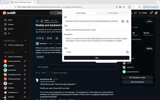 PageTagz  from Chrome web store to be run with OffiDocs Chromium online
