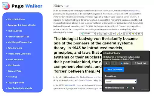 Page Walker  from Chrome web store to be run with OffiDocs Chromium online