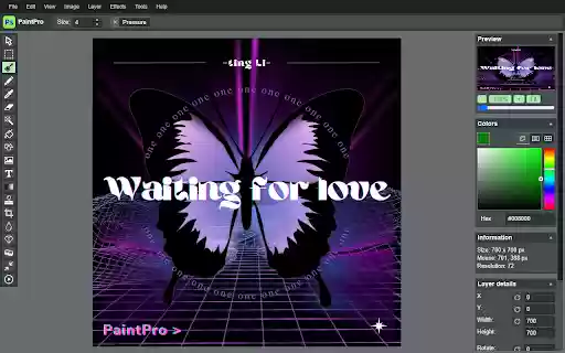 PaintPro Free Professional Drawing Tool  from Chrome web store to be run with OffiDocs Chromium online