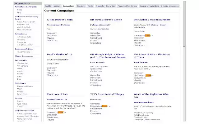 Les outils de campagne Paizo de la boutique en ligne Chrome seront exécutés avec OffiDocs Chromium en ligne