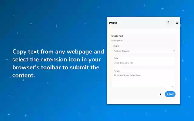 Palzin Feedback  from Chrome web store to be run with OffiDocs Chromium online