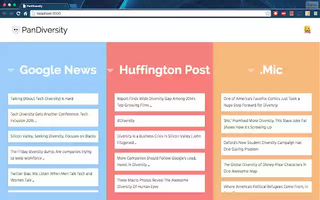 PanDiversity  from Chrome web store to be run with OffiDocs Chromium online