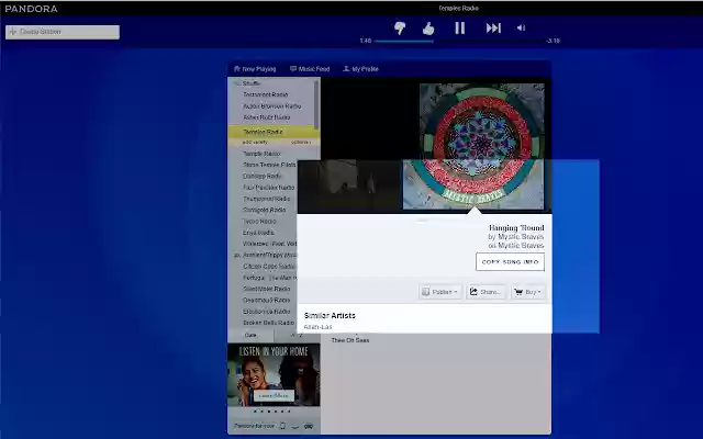 Pandora Copy Song Info To Clipboard from Chrome web store to be run with OffiDocs Chromium online Pandora Copy Song Info To Clipboard from Chrome web store to be run with OffiDocs Chromium online