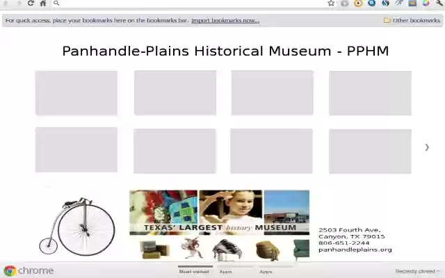 Panhandle Plains Historical Museum  from Chrome web store to be run with OffiDocs Chromium online
