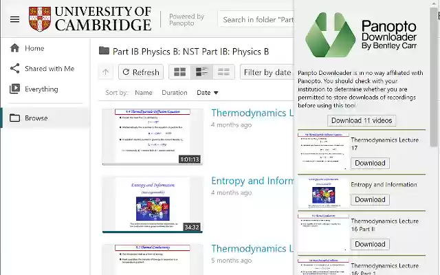 Panopto Downloader from Chrome web store to be run with OffiDocs Chromium online Panopto Downloader from Chrome web store to be run with OffiDocs Chromium online