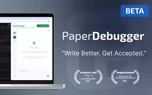 PaperDebugger BETA  from Chrome web store to be run with OffiDocs Chromium online