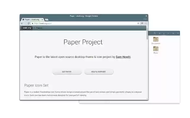 Paper GTK  from Chrome web store to be run with OffiDocs Chromium online