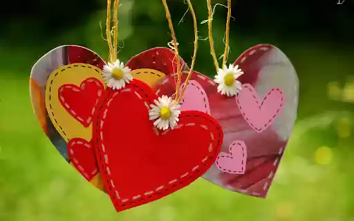 Paper hearts  from Chrome web store to be run with OffiDocs Chromium online