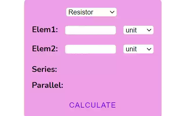 Parallel Series calculator  from Chrome web store to be run with OffiDocs Chromium online