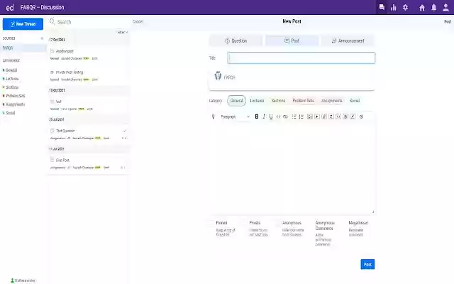 PARQR ED  from Chrome web store to be run with OffiDocs Chromium online