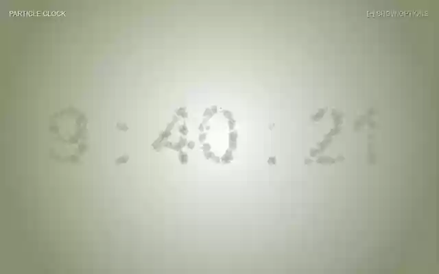 Particle Clock  from Chrome web store to be run with OffiDocs Chromium online