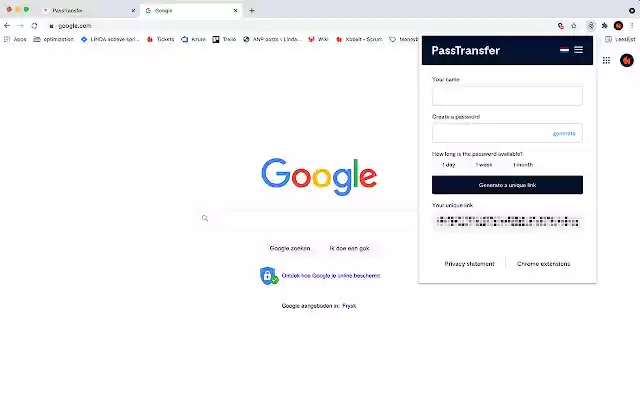 PassTransfer GDPR Proof  from Chrome web store to be run with OffiDocs Chromium online