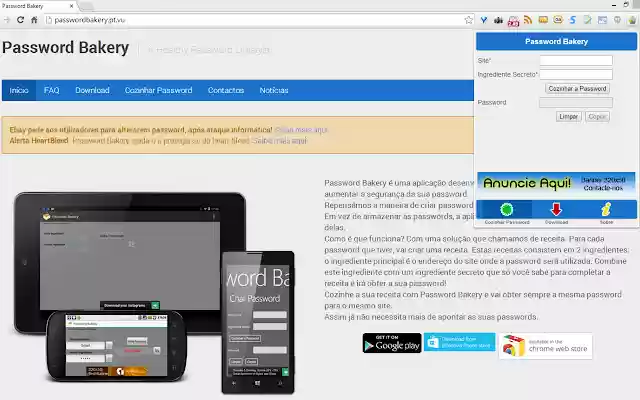 Password Bakery from Chrome web store to be run with OffiDocs Chromium online Password Bakery from Chrome web store to be run with OffiDocs Chromium online