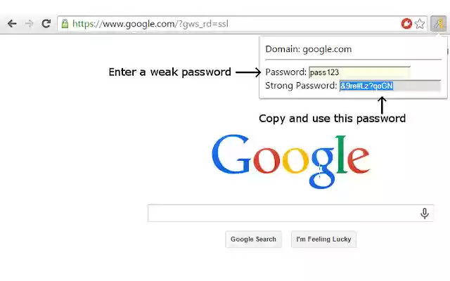 Password Hasher  from Chrome web store to be run with OffiDocs Chromium online