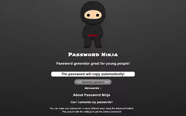 Password Ninja  from Chrome web store to be run with OffiDocs Chromium online
